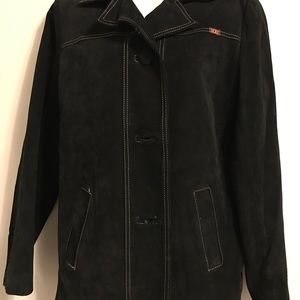 ROXY black suede jacket, size M